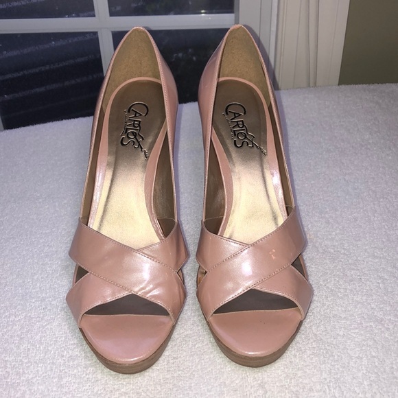 NEW! CARLOS ( Santana) Pink champagne Heels - Picture 2 of 8